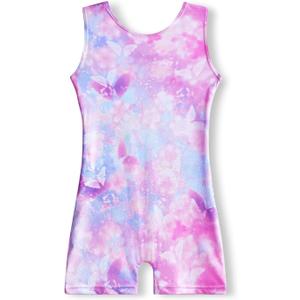 MYQFF Gymnastics Leotards for Girls Toddler Kids Dance Outfits Sparkle Tumbling Biketards Unitard Unicorn Mermaid (5-6 Years)
