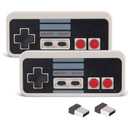 KIWITATA 2X Wireless Nes USB Controller for PC Gamings, 2.4ghz Rechargeable Wireless USB Retro Remote N-E-S Emulated Game Pad Controller for Windows XP 7 8 11 & MAC & Retropie