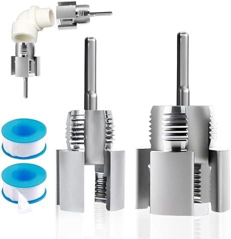 PIHJFEWA 2Pcs Integrated Internal & External Pipe Threading Tool Dies for 1/2"& 3/4" Pipe Sizes,Dual-Function Electric Drill Compatible 2 in 1 Pvc Pipe Thread Cutting Tool for Home Repair