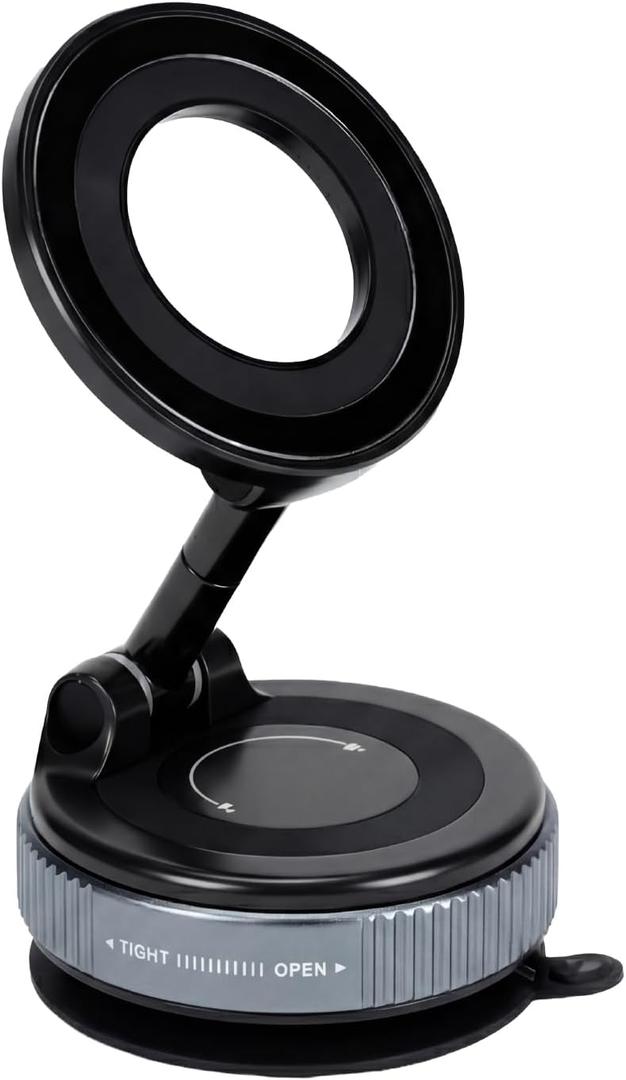 EdenseeLake Car Phone Holder for Magsafe, 360 Adjustable Car Phone Mount, Strong Magnetic Vacuum Suction Cup Phone Holders for Your Car, 17 Pro Max 16 15 14 13 12 Air Plus
