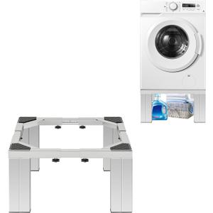 Chinchilla Heavy Duty Stainless Steel Laundry Pedestal - Universal Adjustable Stand for Washer, Dryer & Refrigerator, 12" Height Appliance Riser with Non-Slip Feet
