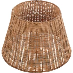 Aspen Creative 32989, Empire Natural Rattan Spider Shade, 9" Top x 14" Bottom x 9-1/2" Slant