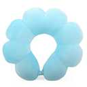 Flower Travel Neck Pillows for Airplanes Breathable Cotton U-Shaped Neck Pillow for Kids & Adults Head Neck Chin Support Rest Pillow for Traveling,Car,Train,Bus,Recline,Home,Office,Light Blue