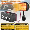 Xislet Golf Cart Electric Heater [2-Second Quick Heat] 400W Quiet & Safe Carbon Fiber Golf Cart Heater, Easy to Install Battery Powered Heater, Stable Fit 48V Club Car/Yamaha/EZGO