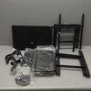 Vagusicc Nightstands Set of 2, Bedside Tables with Charging Station & LED Lights, Black Night Stands with 2 Fabric Drawers, End Table with Storage Shelf, 24.2" Tall Bed Side Table Set of 2 for bedroom