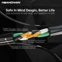 HUANCHAIN Indoor Outdoor Black Extension Cord 75 Ft Waterproof, 16/3 Gauge Flexible Cold-Resistant Appliance Extension Cable Outside, 10A 1250W 16AWG SJTW, 3 Prong Electric Cord, ETL
