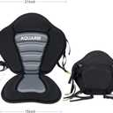 Kayak Seat Deluxe Padded Canoe Seat Adjustable Kayak Backrest Replacement Seat Cushion Pad Back Support with Detachable Back Storage Bag for Universal Sit