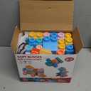 78 Pcs Top STEM Soft Building Block Sets for Kids Aged 18 months to 6 years.Mega Blocks for Baby.Large Construction Stacking Block Toys for Toddler to Improve ImaginationCreativityHands-on Ability (Pink Red Blue Purple Orange Green Yellow)