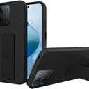 Compatible for Xiaomi Redmi 15C 4G Phone Case, Multi-Functional Magnetic Folding Kickstand/Stand Silicone TPU Slim Fit Shockproof Protective Cover Case for Xiaomi Redmi 15C 4G 2025 - Black