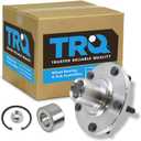 TRQ Front Wheel Bearing and Hub Assembly Kit 2 Piece Includes Axle Nut Compatible with 92-03 Lexus ES300 99-03 RX300 Front Wheel Drive 95-04 Toyota Avalon 92-03 Camry V6 3.0L 98-03 Sienna
