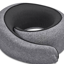 Travel Neck Pillow with 100% Pure Memory Foam, G-Shape, Includes Eye Mask & Ear Plugs,