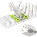 YOTIME Baby Bottle Drying Rack with Drainer, Foldable & Space Saving Drying Rack for Baby Bottles, Nipple and Accessories, White