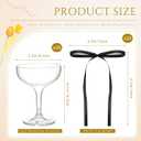 Maxdot 20 Set A Tini Bit Older Espresso Martini Birthday Party Supplies 5 oz Plastic Martini Glasses with Bow She's the Cherry on Top Champagne Tower for Bachelorette Decoration(Black)
