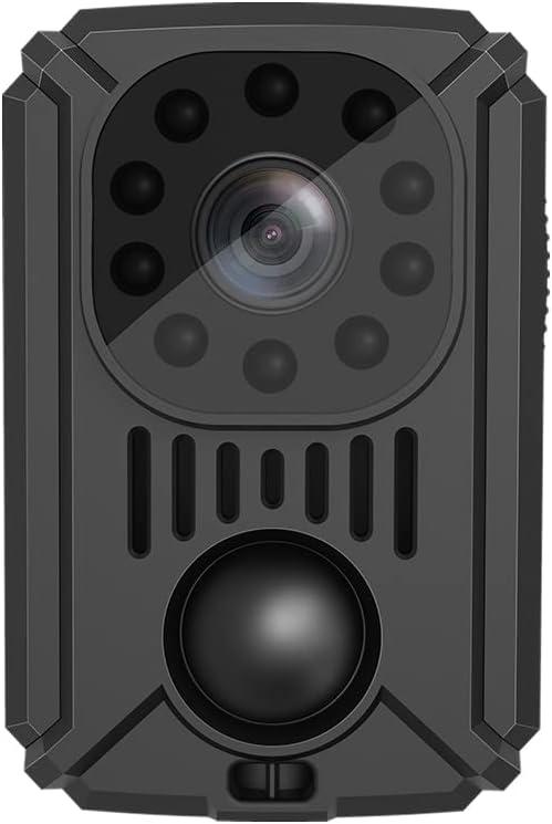 Andoer 1080P HD Body Mounted Camera Portable Video Recorder Hidden Camera with Auto Night Vision Large Battery Capacity 120Wide Angle with Back Clip Bracket Base