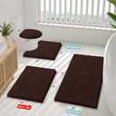 Smiry Luxury Chenille Bathroom Rugs 59x24, Extra Soft and Absorbent Shaggy Bath Mat, Machine Washable, Non-Slip Plush Carpet Runner for Tub, Shower, and Floor, Home Decor Accessories, Brown