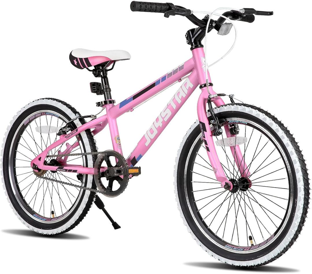 JOYSTAR Lubbock 20 24 Inch Kids Bike for Boys & Girls Ages 7-12 Years Hardtail Mountain Bike for Kids with 1-Speed/7-Speed Drivetrain, White Wall Knobby Tires, Kids' Bicycle, 20 Inch Wheels