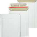 30 Pack White Rigid Mailers 6x8.65 Inches - Can Keep Flat Kraft Cardboard Mailer, Suitable for Protecting Shipping Gift Cards, Invitations, Photos, Documents
