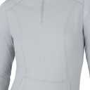 Yogalicious Half Zip Lightweight Workout Long Sleeve Athletic Jacket with Front Pockets and Thumbholes (Gray, L)