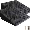 2Pack Rubber Curb Ramp 7.5" Rise Height, Heavy-Duty Threshold Ramps, Driveway Curb Ramps Portable Shed Ramps 7000 Lbs Load Capacity for Cars Vehicle Motorcycle Wheelchairs Bikes