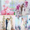 6.6FT x 4FT Wedding Arch Backdrop Gold Square Backdrop Stand Metal Balloon Arch Stand Rectangular Frame for Birthday Party Baby Shower Anniversary Decoration