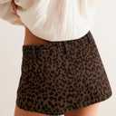 IWD Denim Mini Skirt for Women Low Waisted Jean Micro Skort with Shorts Stretch Casual Jean Skirt S