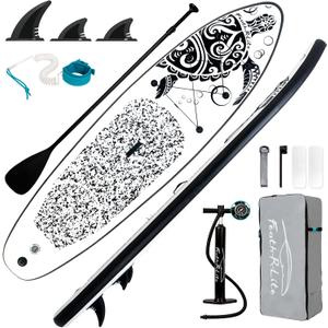FEATH-R-LITE Inflatable Ultra-Light 10'×30''/10'6''×33'' Stand Up Paddle Board for All Skill Levels with Premium SUP Paddleboard Accessories,Non-Slip Comfort Deck for Youth & Adults