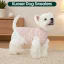 Kuoser 2 Pack Dog Sweater, Soft Dog Sweaters for Small Medium Large Dogs, Sleeveless Pet Fleece Vest,Puppy Pullover Sweatshirt for Boys & Girls, Turtleneck Dogs Winter Coat Clothes (Pink)