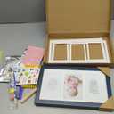 KeaBabies Baby Hand and Footprint Kit - Clay Handprint Keepsake Frame, Newborn Nursery Picture Frame, Personalized New Mom Gifts for Baby First Christmas Shower (Midnight Blue) (Duo Frame, 13" x 7.8")