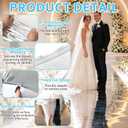 3.3 x 98.4 ft Mirror Rug Aisle Runner for Wedding Double Sided Bright Reflective Decorative Carpet for Wedding Birthday Graduation Party Decor