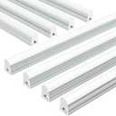 Ensenior 8-Pack T5 LED Shop Lights, 4FT 2000LM 6500K Super Bright White Integrated Single Fixture, 20W Linkable Utility Commercial Lighting for Gym/Garage/Ceiling/Under Cabinet, Plug & Play