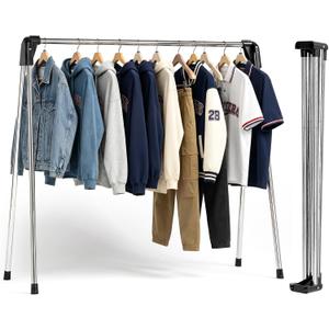 TOOLF 55 Inch Stainless Steel Collapsible Clothes Drying Rack