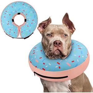 Supet Inflatable Dog Cone Collar Alternative After Surgery, Dog Neck Donut Collar Recovery E Collar for Neuter, Soft Pet Cone for Small Medium Large Dogs, XXL