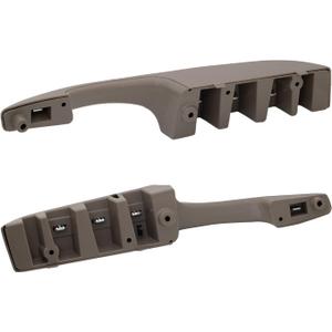 DEAL New Pair Set of 2 Passenger+Driver Side Beige Plastic Interior Inner Door Pull Handle Armrest with Fastener Replacement Kit Compatible with 03+ Express/Savana 1500 2500 3500 4500 Van