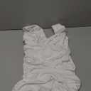 GOBLES Women's Sexy Off The Shoulder Slope Neck Long Sleeve Ruched Bodycon Mini Club Dress (White, Small)