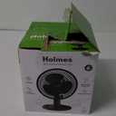 Holmes 6” Personal Table Fan – 2 Speeds, Compact, 15° Head Tilt, Wide-Angle Oscillation, Black