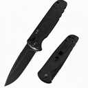 Folding Pocket Knife for Men with Serrated Clip Blade, EDC Pocket Knife for Outdoor Tactical Survival and EDC, Survival Knife Liner-Lock Belt Clip, Survival Outdoor Fishing Hiking Women Men4300BK