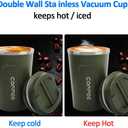 Coffee Mug 12oz - Insulated Travel Mug Spill Proof with Leakproof Lid Vacuum Stainless Steel Travel Coffee Mug Water Tumbler to GO, Reusable Coffee Cup for Men and Women for Hot & Cold Drinks