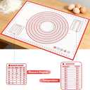 Silicone Baking Mat Non-Slip with Measurements & Conversion Chart, Large 27.5 x 19.7 Inch Baking Mat for Rolling Pin, Dough Kneading, Sourdough Bread Baking Supplies, Kitchen Silicone Mat