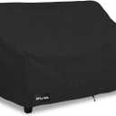 3-Seater Patio Sofa Cover,76W x 32.5D x 33H Inches Outdoor Couch Cover,100% Waterproof Heavy Duty Patio Sofa Covers,Patio Furniture Covers,Black