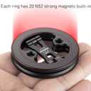 Dual Ring Magnetic Phone Holder Ultra-Compact, Foldable, and Durable Aluminum Alloy Phone Stand for iPhone 12 13 14 15 16 (Compatible with MagSafe Cases)