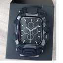 ULTIMAL Rugged Case with Band for Apple Watch 49mm,Compatible with Apple Watch Ultra 3/2/1, Military Grade Shockproof Bumper Cover for iWatch Tactical Band Men (Black, 46mm)