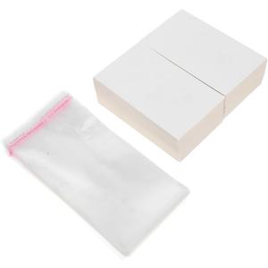 OSALADI Keychain Display Card Set 200pcs Cards for Earring Necklace Jewelry DIY Branding Secure Self-Sealing Bag
