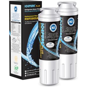 ICEPURE PLUS NSF/ANSI 53 Certified UKF8001 Refrigerator Water Filter Compatible with Maytag UKF8001, UKF8001AXX, UKF8001P, Whirlpool 4396395, 469006, EDR4RXD1, EveryDrop Filter 4, 2PACK