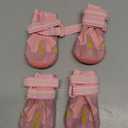 QUMY Dog Shoes for Dogs, Medium Dog Boots & Paw Protectors for Winter Snowy Day, Summer Hot Pavement, Water-Resistant in Rainy Weather, Outdoor Walking, Indoor Hardfloors Skid-Resistant Sole (Size 1: 1.8''x2.3''(W*L) (Pack of 4))