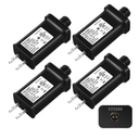 Enhon 4 Pack 29V Class 2 LED Power Supply, UL Certified Transformer Replacement, IP44 Waterproof Low Voltage US Plug Adapter for String Light, Christmas Tree Light, Black(TS-18WL29V)
