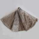 Deluxe Multi Colors, Grey Stripe and Beige Faux Fur Christmas Tree Skirt - 36 inch
