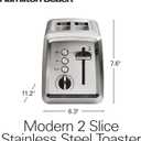 Hamilton Beach 2 Slice Toaster with Extra-Wide Slots, Bagel Setting, Toast Boost, Slide-Out Crumb Tray, Auto-Shutoff & Cancel Button, Defrost Function, Stainless Steel (22794)