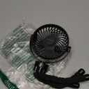 Portable Stroller Mini Fan, Small Rechargeable Personal Fan, Baby Travel Essentials for Wagon, Car Seat, Treadmill, Battery Powered Biking Gear Accessories, 360 Rotation, 3-Speed, Display, Black