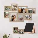 LUCKYLIFE Picture Frame Set 10-Pack, Gallery Wall Frame Collage with 8x10 5x7 4x6 Frames in Natural Woodgrain Finishes