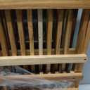 Utoplike Large Teak Dish Drying Rack, Wood Collapsible Organizer for Plates, 3 Tier-Large
